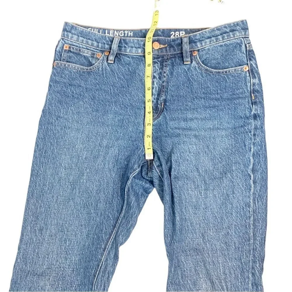 J. Crew Full-Length Demi-Boot Jean in Kamari Wash Raw Hem Women’s Size 28 Petite
